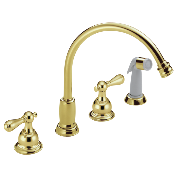 Delta H215PB Metal Lever Handle Set, polished brass - view 4