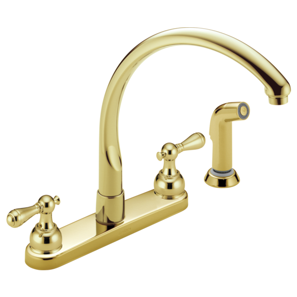 Delta H215PB Metal Lever Handle Set, polished brass - view 5