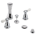Delta Leland H277SS Porcelain Lever Handle Set - Bathroom, chrome - view 4