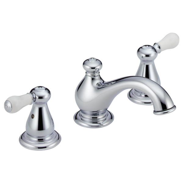 Delta Leland H277SS Porcelain Lever Handle Set - Bathroom, chrome - view 5