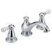 Delta Leland H277SS Porcelain Lever Handle Set - Bathroom, chrome - view 5