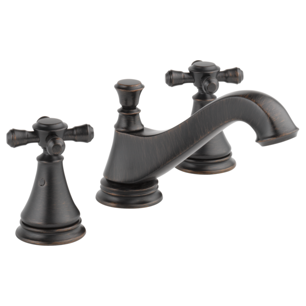 Delta Cassidy H295RB Metal Cross Handle Set - Deck Mount Bathroom & Bidet