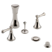 Delta Cassidy H297RB Metal Lever Handle Set - Deck Mount Bathroom & Bidet, polished nickel - view 3