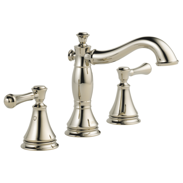 Delta Cassidy H297RB Metal Lever Handle Set - Deck Mount Bathroom & Bidet, polished nickel - view 4
