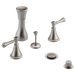 Delta Cassidy H297RB Metal Lever Handle Set - Deck Mount Bathroom & Bidet, stainless steel - view 4