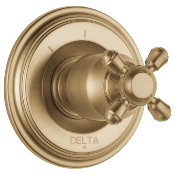 Delta Cassidy H595SS Metal Cross Handle Kit - Transfer Valve, champagne bronze - view 2