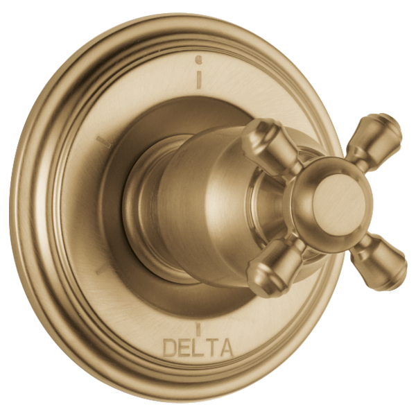 Delta Cassidy H595SS Metal Cross Handle Kit - Transfer Valve, champagne bronze - view 3