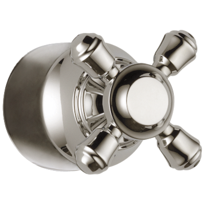 Delta Cassidy H595SS Metal Cross Handle Kit - Transfer Valve, polished nickel