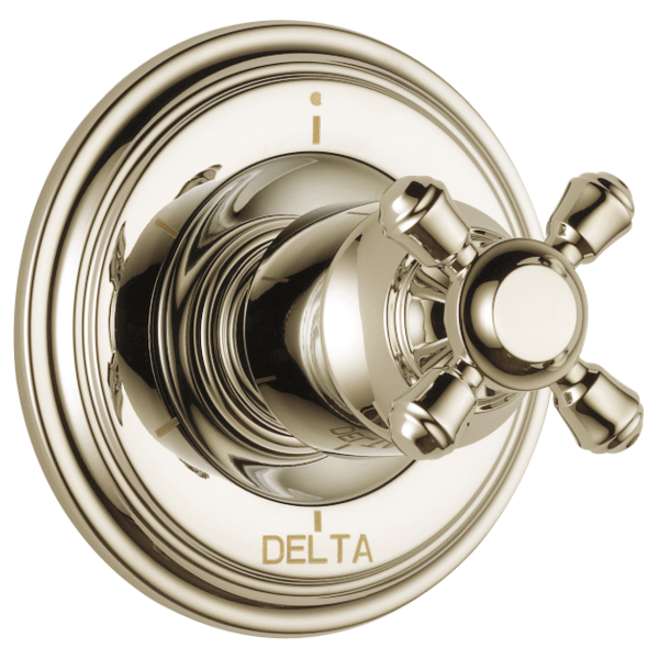 Delta Cassidy H595SS Metal Cross Handle Kit - Transfer Valve, polished nickel - view 3