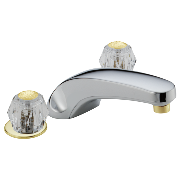 Delta H61PB Clear Knob Handle Set, polished brass - view 4