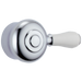 Delta Leland H777SS Porcelain Handle Kit - Tub & Shower, chrome