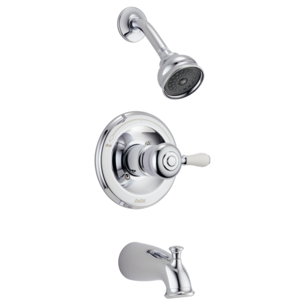 Delta Leland H777SS Porcelain Handle Kit - Tub & Shower, chrome - view 3