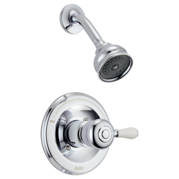 Delta Leland H777SS Porcelain Handle Kit - Tub & Shower, chrome - view 4