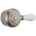 Delta Leland H777SS Porcelain Handle Kit - Tub & Shower, stainless steel