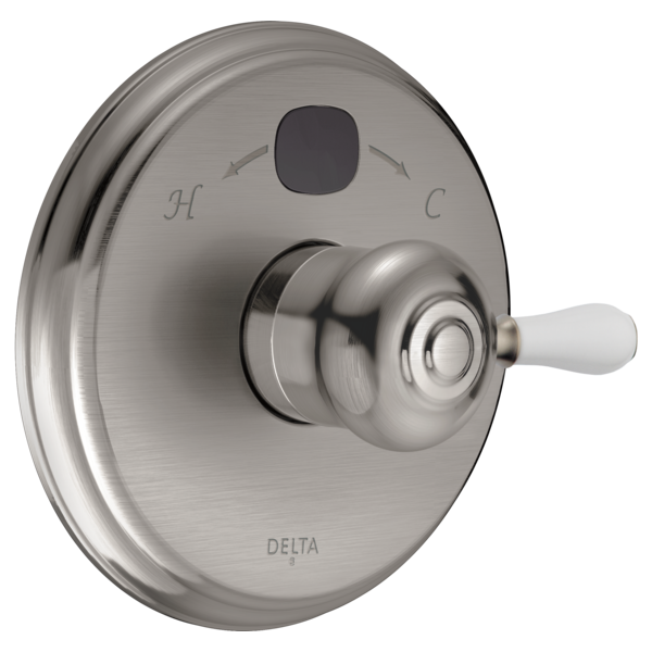 Delta Leland H777SS Porcelain Handle Kit - Tub & Shower, stainless steel - view 5