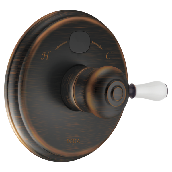 Delta Leland H777SS Porcelain Handle Kit - Tub & Shower, venetian bronze - view 2
