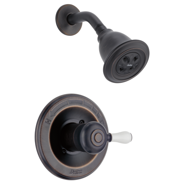Delta Leland H777SS Porcelain Handle Kit - Tub & Shower, venetian bronze - view 3