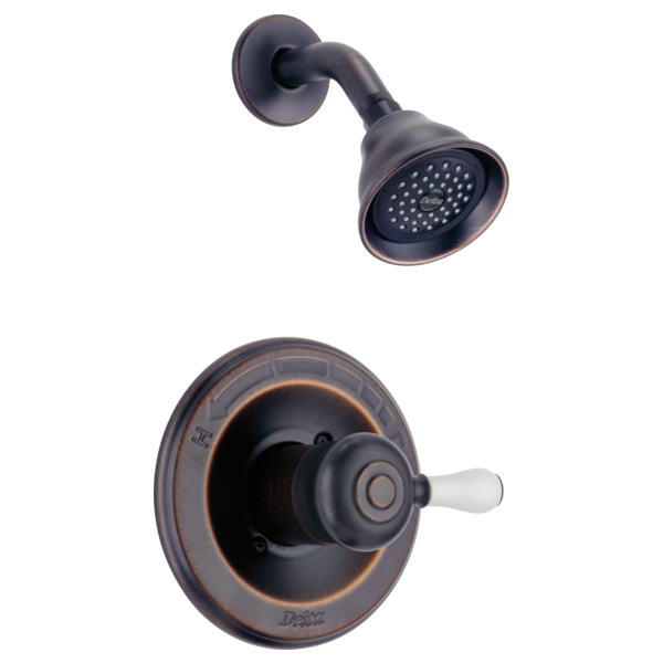 Delta Leland H777SS Porcelain Handle Kit - Tub & Shower, venetian bronze - view 4