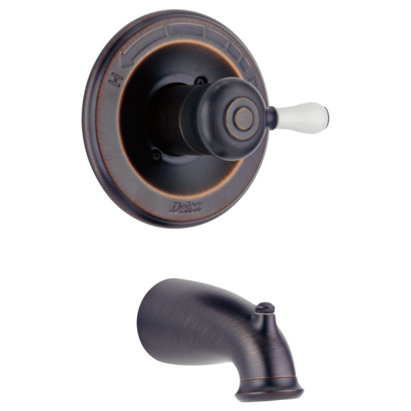 Delta Leland H777SS Porcelain Handle Kit - Tub & Shower, venetian bronze - view 5
