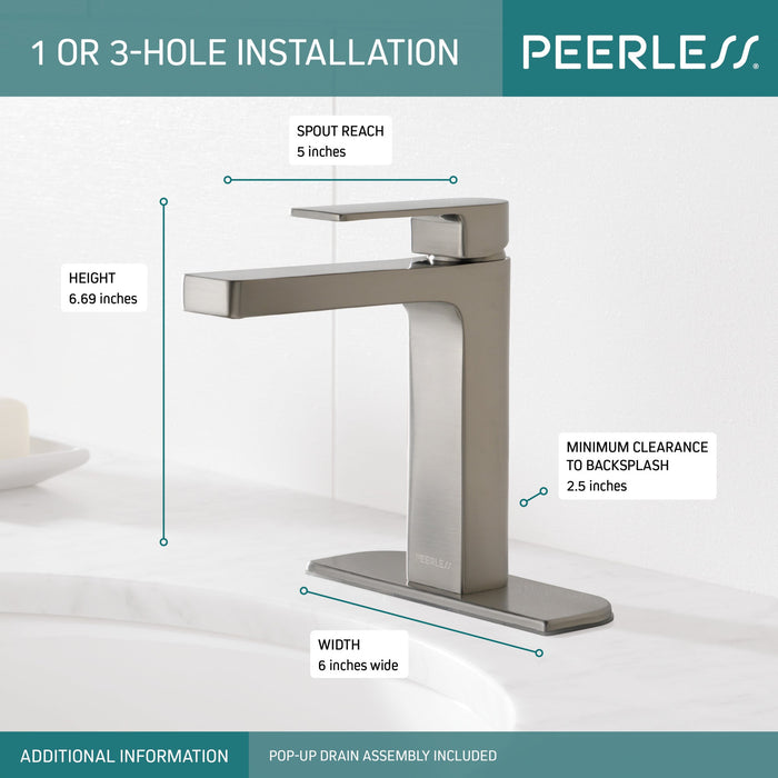 Peerless Xander P1519LF Single-Handle High-Arc Lavatory Faucet