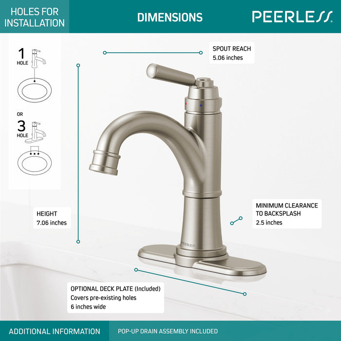 Delta Peerless Westchester:P1523LF Single-Handle Bathroom Faucet