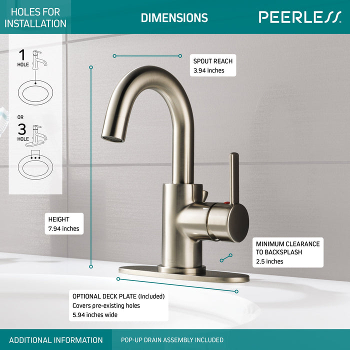 Peerless Precept P191102LF Single Handle Centerset Bathroom Faucet
