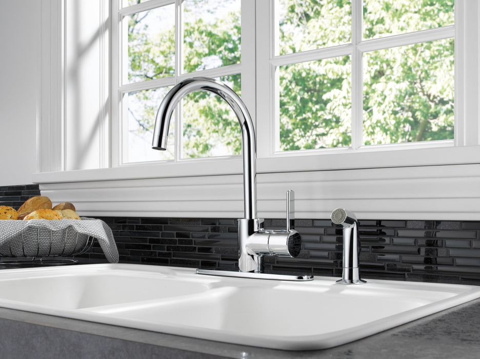 Peerless Precept P199152LF Single Handle Kitchen Faucet with Spray, chrome - view 2