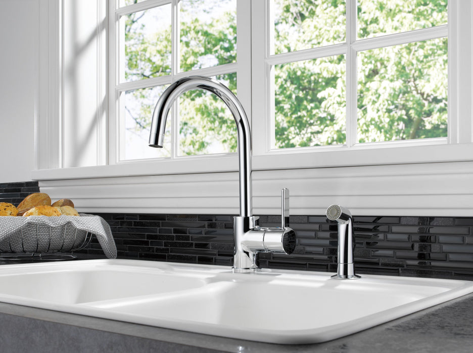 Peerless Precept P199152LF Single Handle Kitchen Faucet with Spray, chrome - view 3