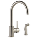 Peerless Precept P199152LF Single Handle Kitchen Faucet with Spray, stainless steel