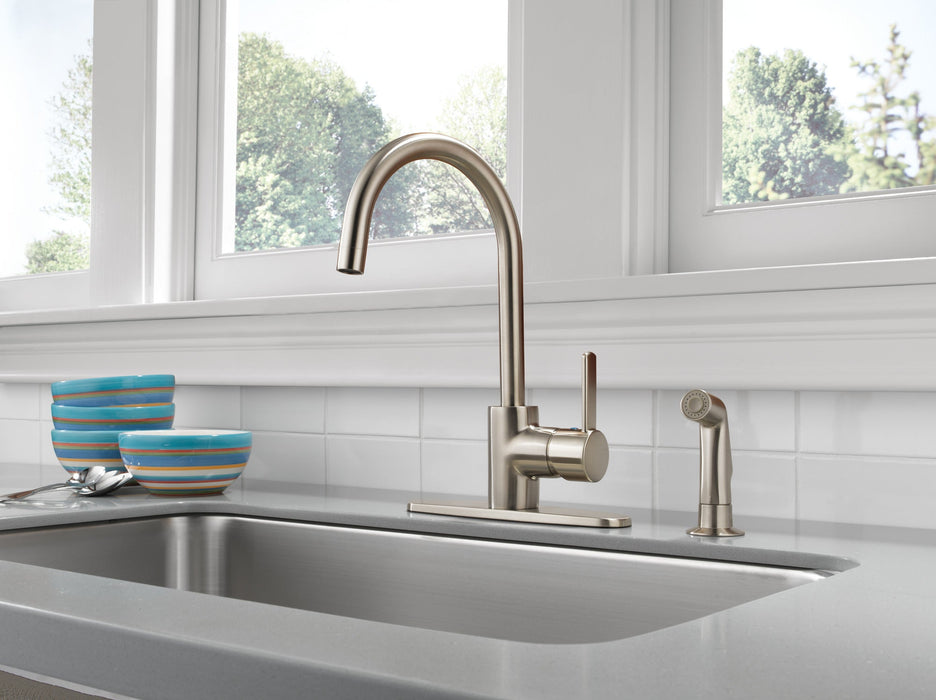 Peerless Precept P199152LF Single Handle Kitchen Faucet with Spray, stainless steel - view 2
