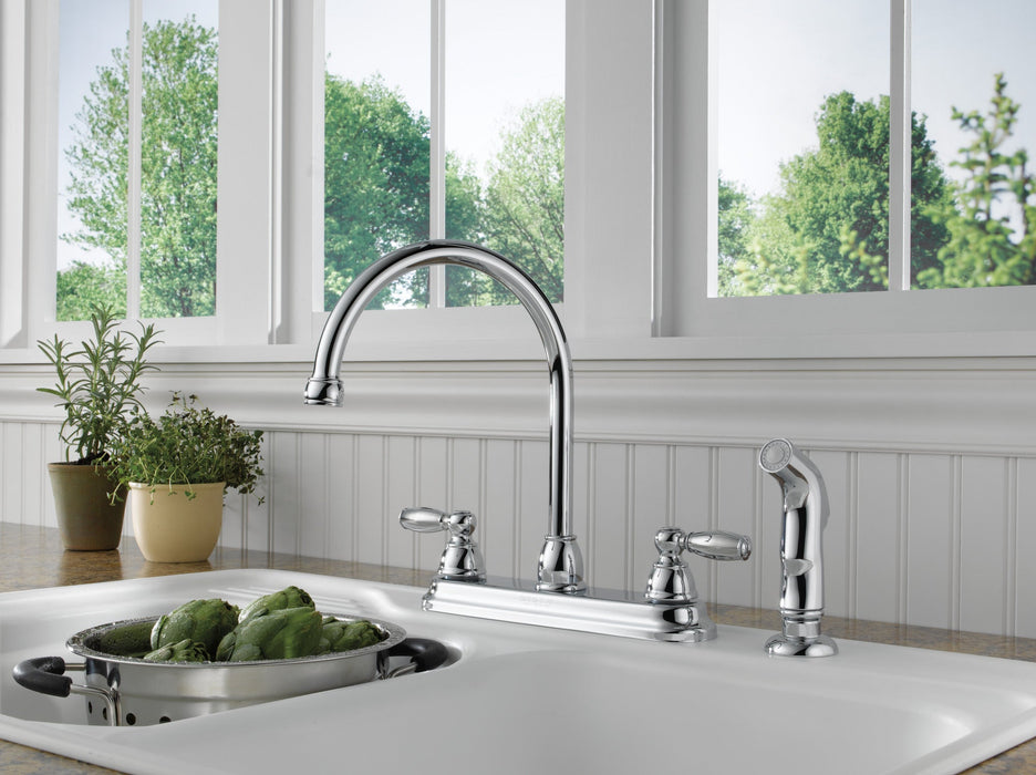 Peerless Claymore P299575LF Two Handle Kitchen Faucet, chrome - view 3