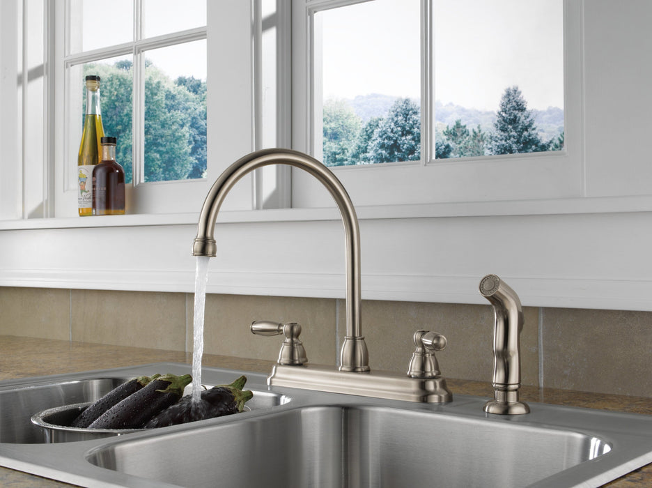 Peerless Claymore P299575LF Two Handle Kitchen Faucet, stainless steel - view 2