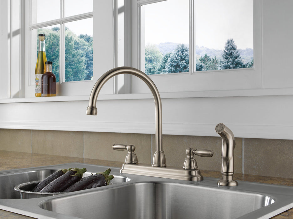 Peerless Claymore P299575LF Two Handle Kitchen Faucet, stainless steel - view 3