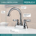 Peerless Claymore P299685LF Two Handle Bathroom Faucet, chrome - view 3