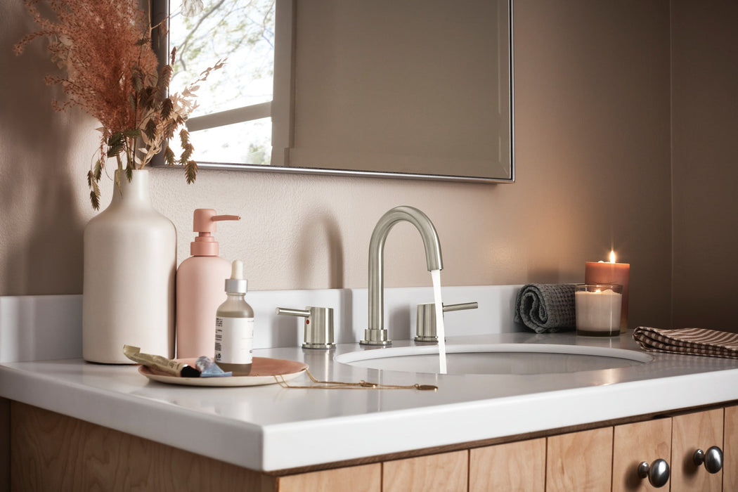 Peerless Precept P3547LF Two Handle Widespread Bath Faucet, brushed nickel - view 5