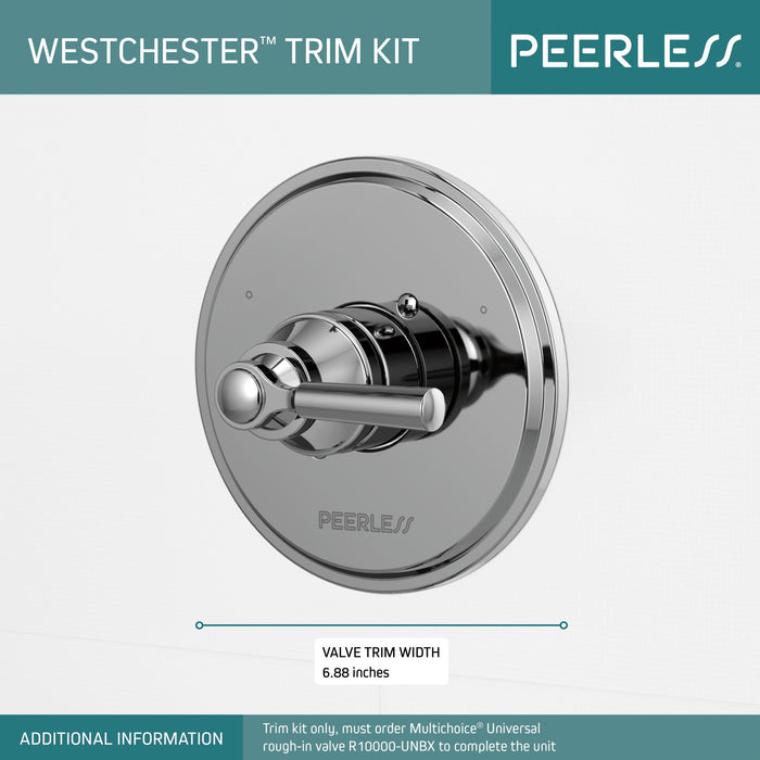 Delta Peerless Westchester:PTT14023 Valve Only Trim 1L 14S, chrome - view 2