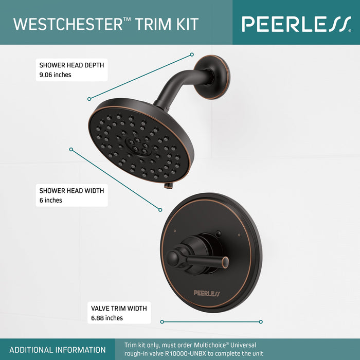 Peerless Westchester PTT14223 Shower Only Trim 14S, oil bronze - view 2