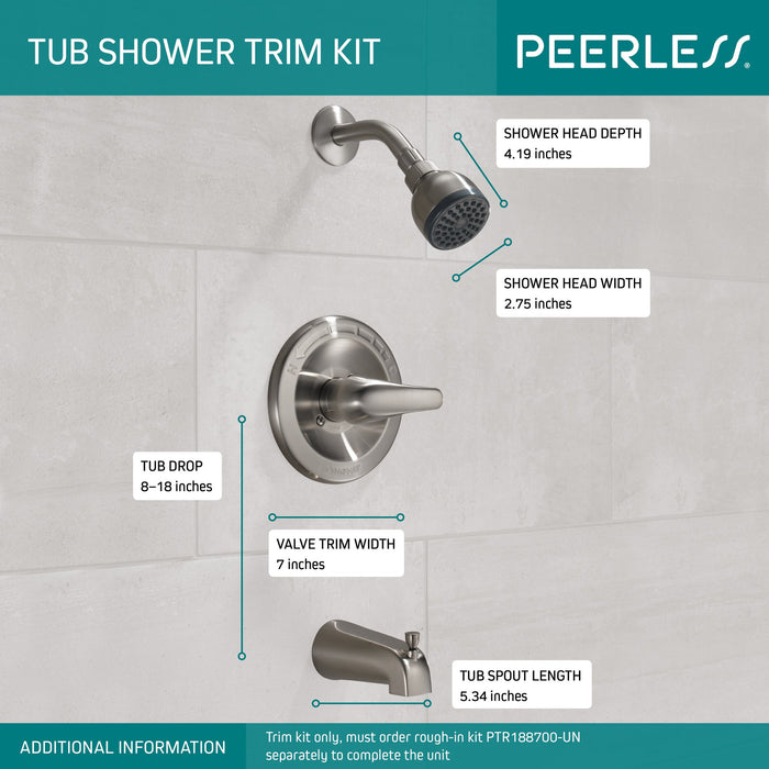 Peerless Core PTT188753 Tub and Shower Trim Kit
