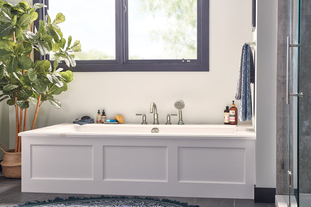 Delta Peerless Westchester:PTT4523 Roman Tub Trim Kit with Hand Shower, brushed nickel - view 3