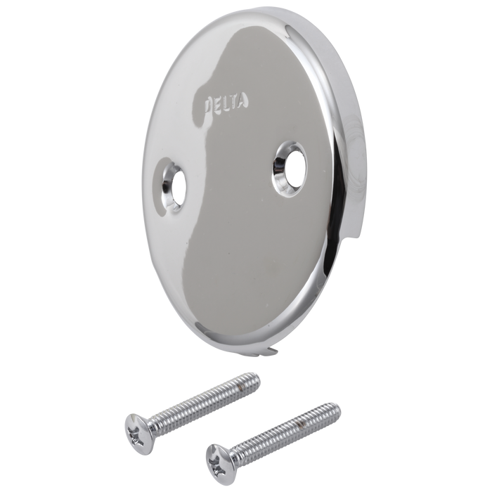 Delta RP31556RB Overflow Plate & Screws - No Trip Lever, chrome