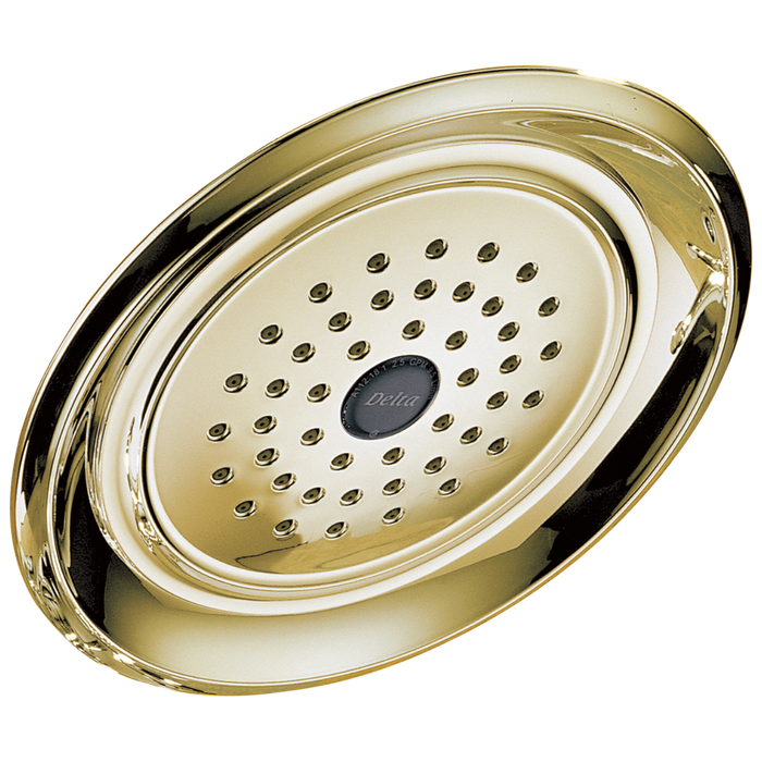 Delta Universal Showering Components RP48686SS Single-Setting Raincan Shower Head, polished brass