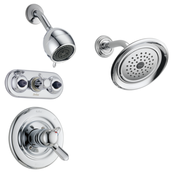 Delta Universal Showering Components RP48686SS Single-Setting Raincan Shower Head, polished brass - view 3