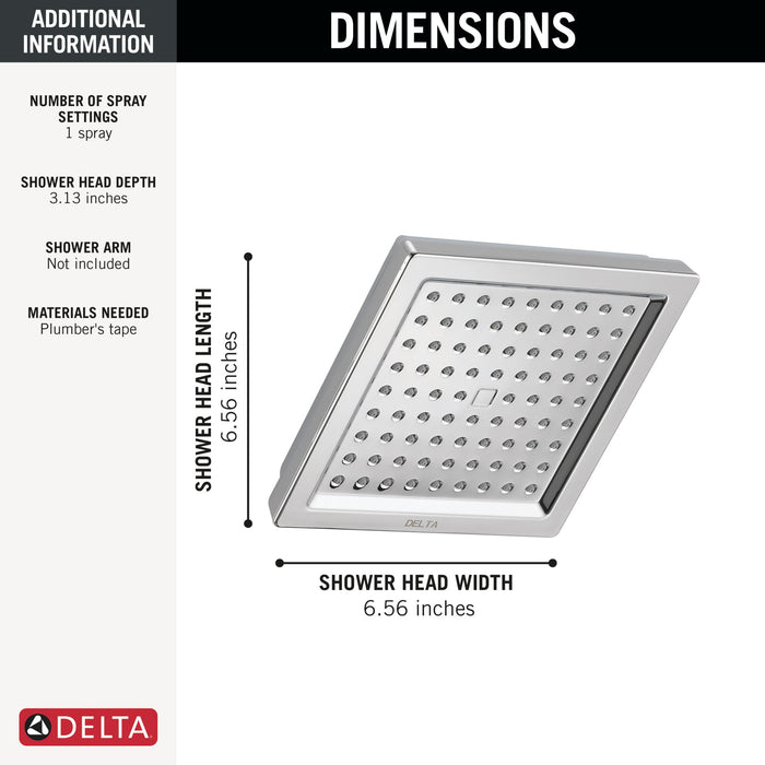 Delta Universal Showering Components RP62283PN Single-Setting Raincan Shower Head