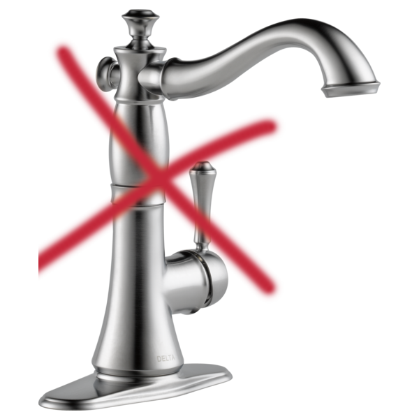Delta RP77702CZ Escutcheon & Gasket - Transitional / Contemporary Bar, arctic stainless - view 4