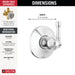 Delta Broderick T11984 6-Setting Diverter Trim, lumicoat chrome - view 2