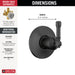 Delta Broderick T11984 6-Setting Diverter Trim, matte black - view 2