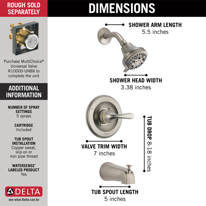 Delta Classic T13420 Monitor 13 Series Tub & Shower Trim