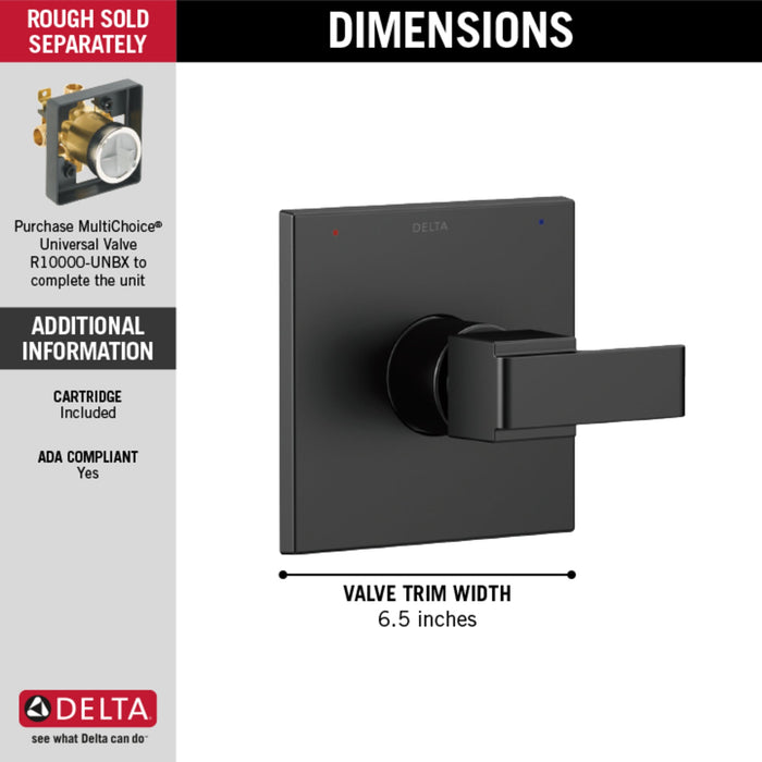 Delta Ara T14067 Monitor 14 Series Valve Only Trim, matte black - view 2