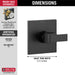 Delta Ara T14067 Monitor 14 Series Valve Only Trim, matte black - view 2