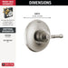 Delta Broderick T14084 14 Series Valve Only Trim, lumicoat stainless - view 2